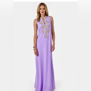 Lilly Pulitzer Purple Halter Maxi Dress